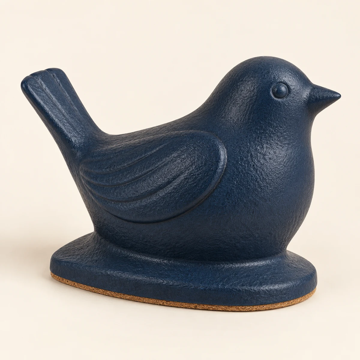 Dusklight Starling, Deep Blue cast iron bird doorstop