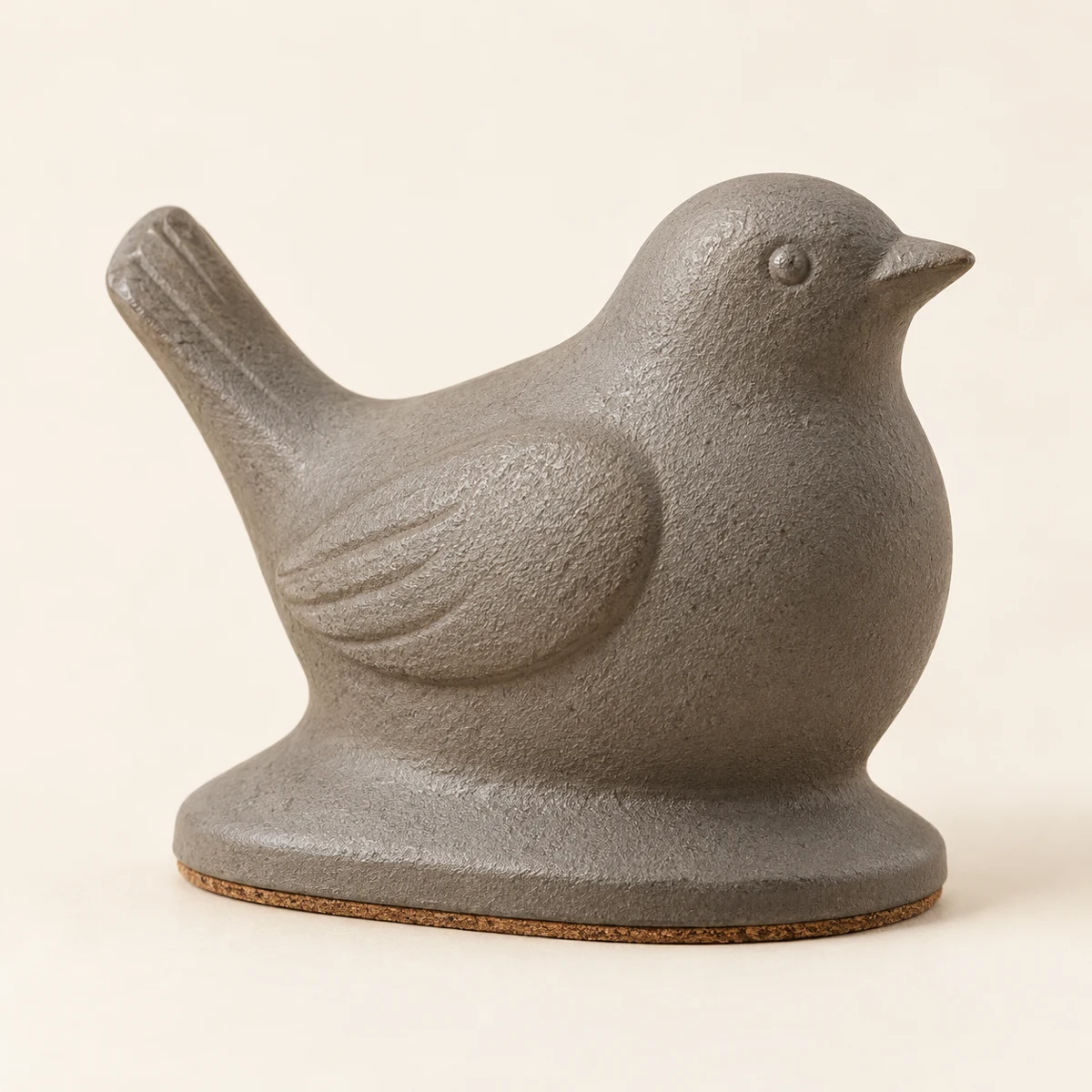 Riverstone Sparrow, Warm Grey cast iron bird doorstop